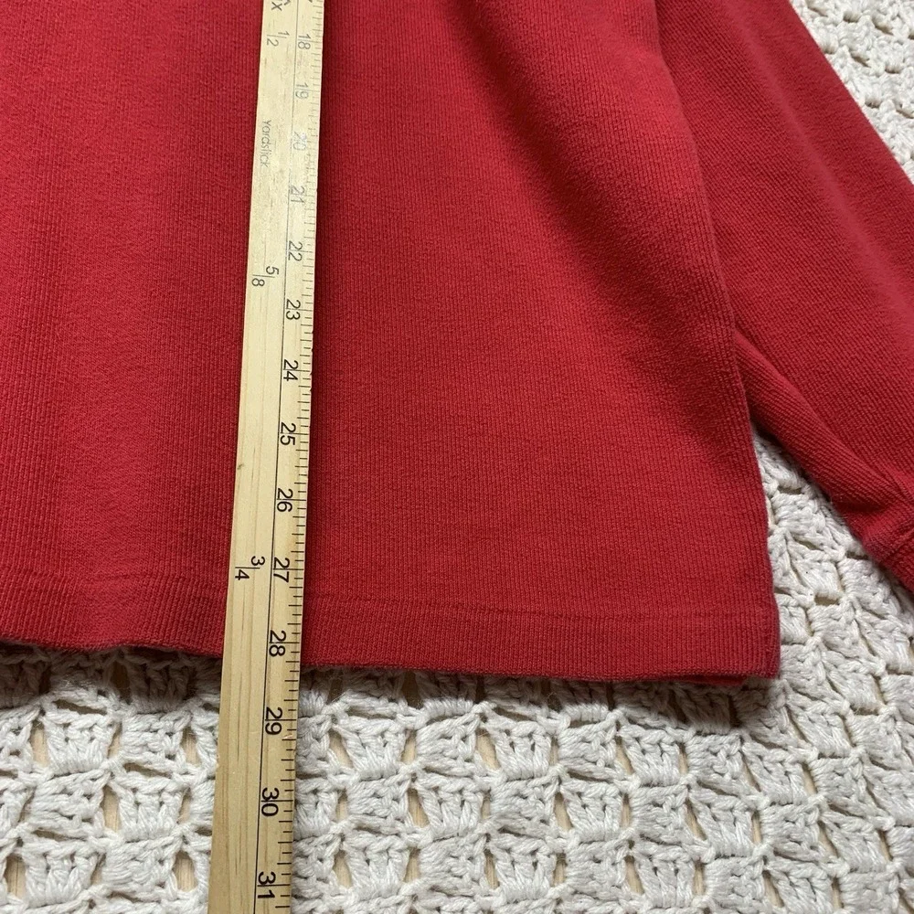 Polo Ralph Lauren‎ Sweatshirt Mens XL Red  1/4 Zip Pullover Adult 100%Cotton Vtg